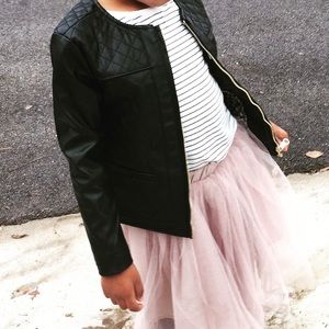 Girls Faux Leather Moro Jacket